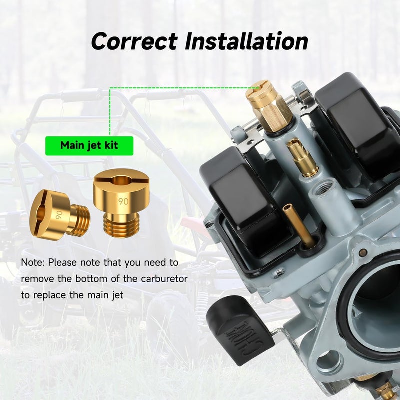 XIKOBY VM22 Carburetor Jet Kit Compatible with VM22 VM24 VM26 VM30 Carb 196cc 212cc Mini Bike 125cc 200cc 250cc Dirt Bike ATV Go Kart 16PCS 88 90 95 98 100 105 110 115 120 125 130 135 140 145 150 155 - Image 3